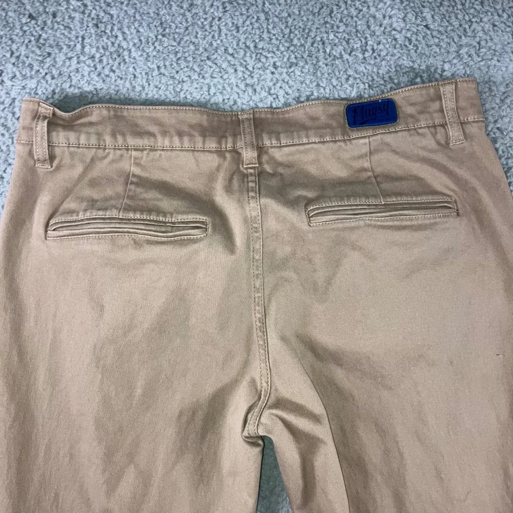 Mugsy Jeans Khaki Chino Pants Men‎ 34x27 Straight Leg Belmonts Casual Flat Front
